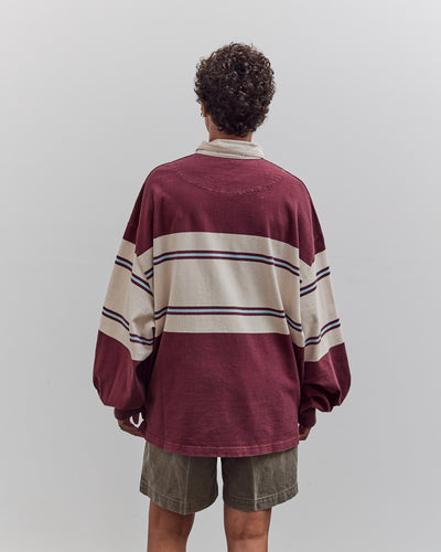 Panel Stripe Jersey Big Rugby, Burgundy