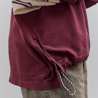 Panel Stripe Jersey Big Rugby, Burgundy
