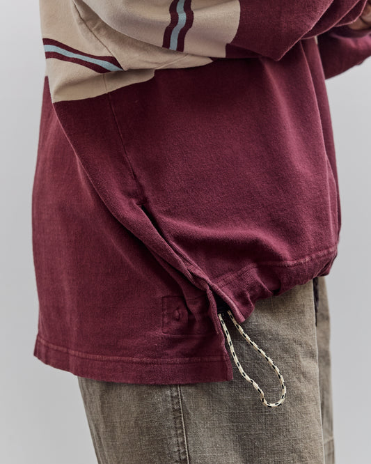 Panel Stripe Jersey Big Rugby, Burgundy