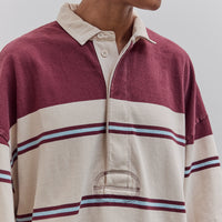 Panel Stripe Jersey Big Rugby, Burgundy