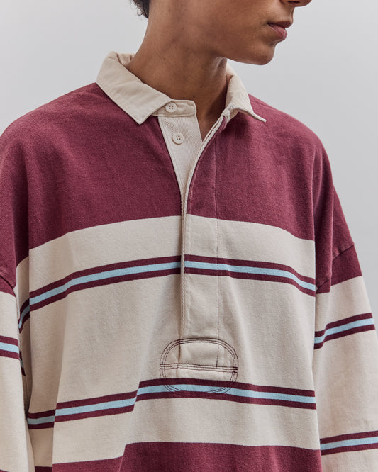 Panel Stripe Jersey Big Rugby, Burgundy
