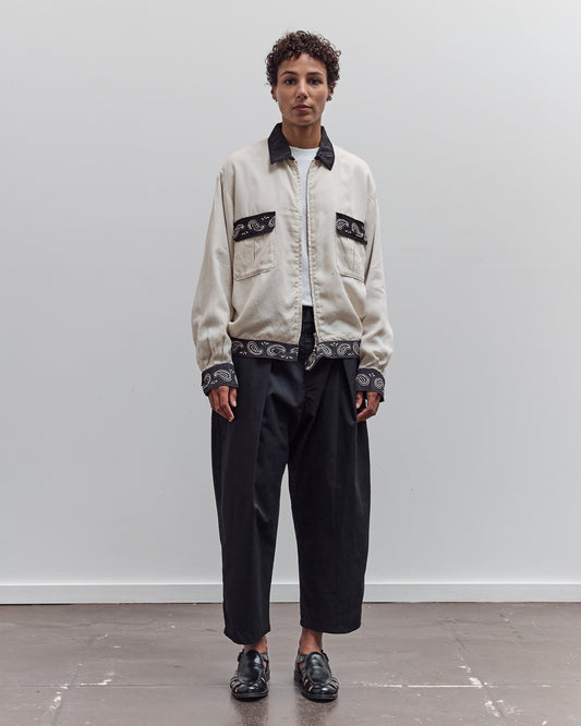 Combed Burberry Cotton Easy Beach Go Pants, Black