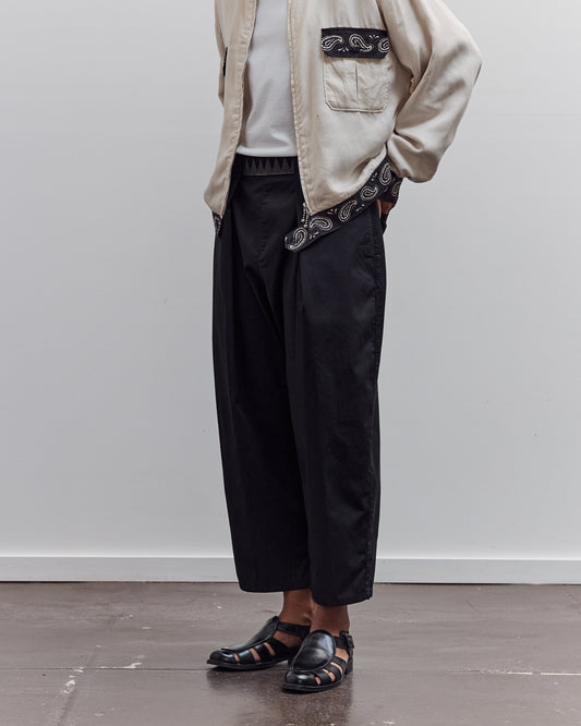 Combed Burberry Cotton Easy Beach Go Pants, Black