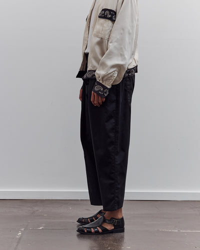 Combed Burberry Cotton Easy Beach Go Pants, Black