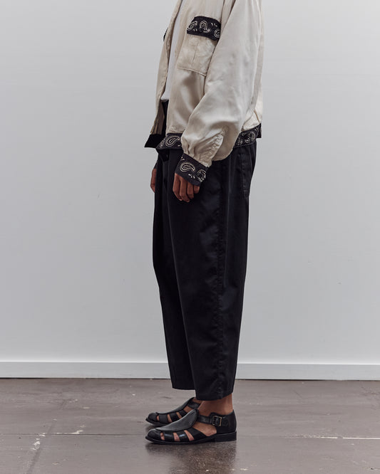 Combed Burberry Cotton Easy Beach Go Pants, Black