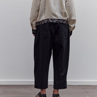 Combed Burberry Cotton Easy Beach Go Pants, Black