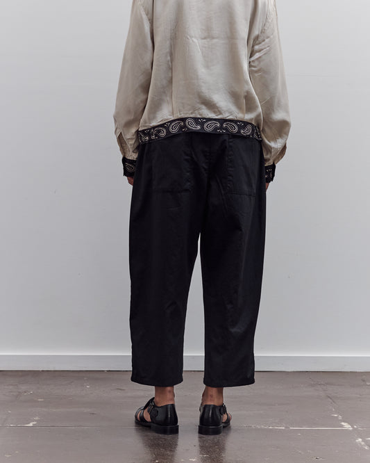 Combed Burberry Cotton Easy Beach Go Pants, Black