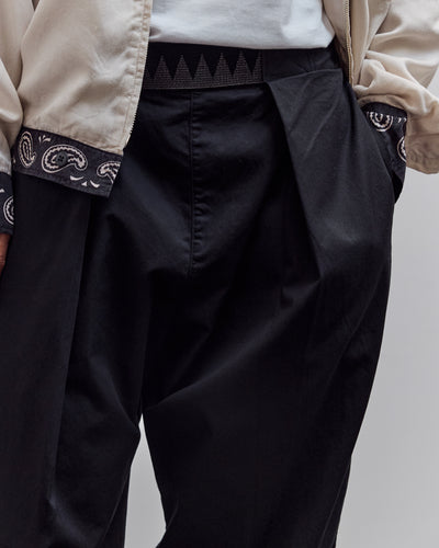Combed Burberry Cotton Easy Beach Go Pants, Black