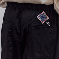 Combed Burberry Cotton Easy Beach Go Pants, Black