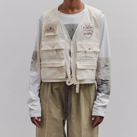 Poplin Fishing Vest, Ecru