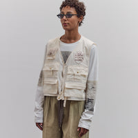 Poplin Fishing Vest, Ecru