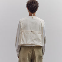 Poplin Fishing Vest, Ecru