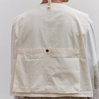 Poplin Fishing Vest, Ecru