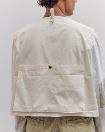 Poplin Fishing Vest, Ecru