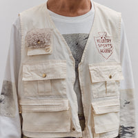 Poplin Fishing Vest, Ecru