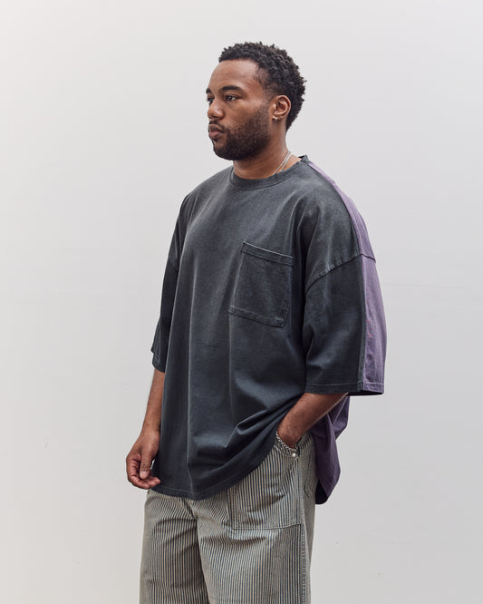 Jersey 2Tones Big Pocket T (Bone), Black X Purple