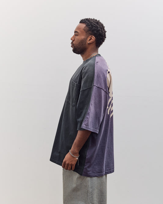 Jersey 2Tones Big Pocket T (Bone), Black X Purple