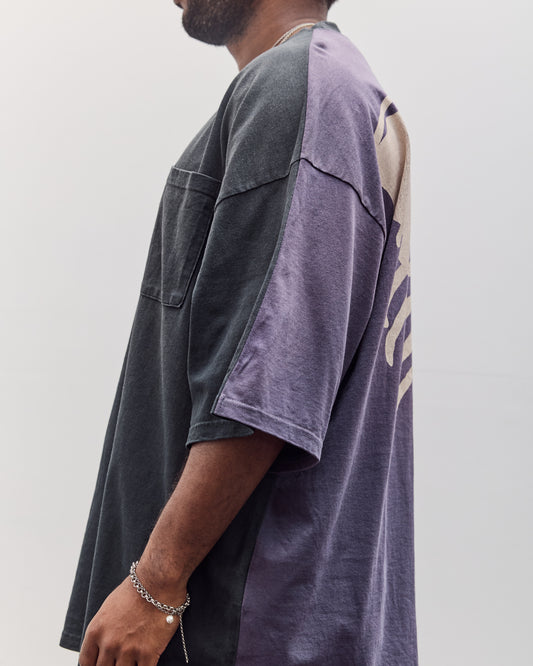 Jersey 2Tones Big Pocket T (Bone), Black X Purple