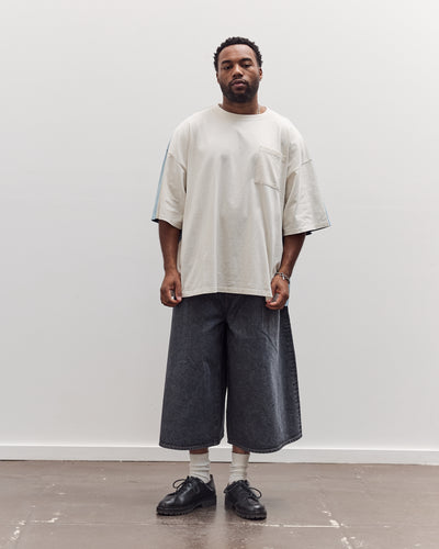 Jersey 2Tones Big Pocket T (Bone) Unisex, Ecru X Sax