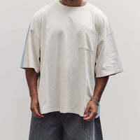 Jersey 2Tones Big Pocket T (Bone) Unisex, Ecru X Sax