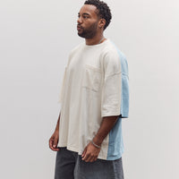 Jersey 2Tones Big Pocket T (Bone) Unisex, Ecru X Sax