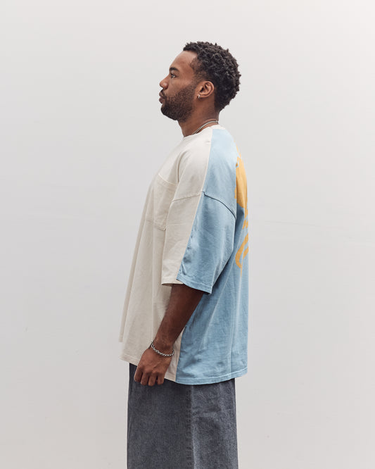 Jersey 2Tones Big Pocket T (Bone) Unisex, Ecru X Sax