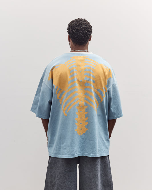 Jersey 2Tones Big Pocket T (Bone) Unisex, Ecru X Sax