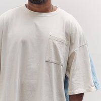 Jersey 2Tones Big Pocket T (Bone) Unisex, Ecru X Sax