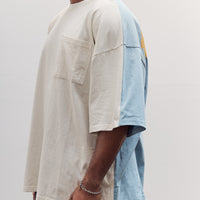 Jersey 2Tones Big Pocket T (Bone) Unisex, Ecru X Sax