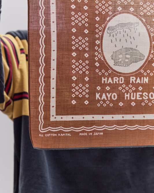 Polka Dots Hard Rain Bandana, Brown