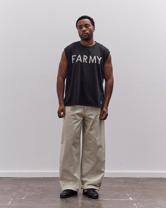 Jersey Katabira Non-Sleeve Big-T (Farmy), Black