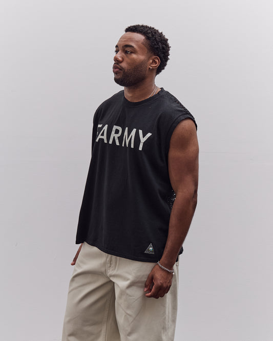 Jersey Katabira Non-Sleeve Big-T (Farmy), Black