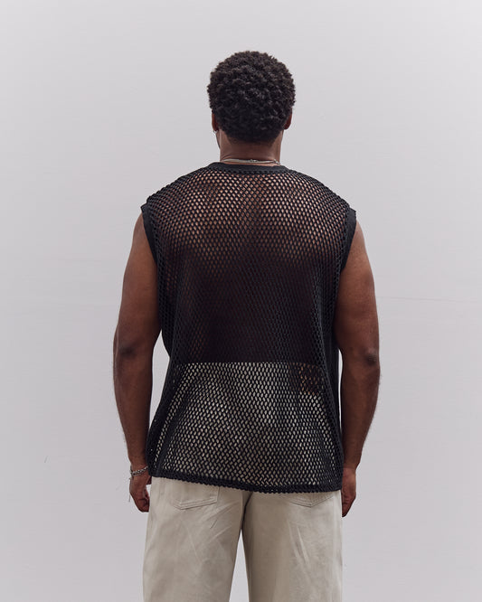 Jersey Katabira Non-Sleeve Big-T (Farmy), Black