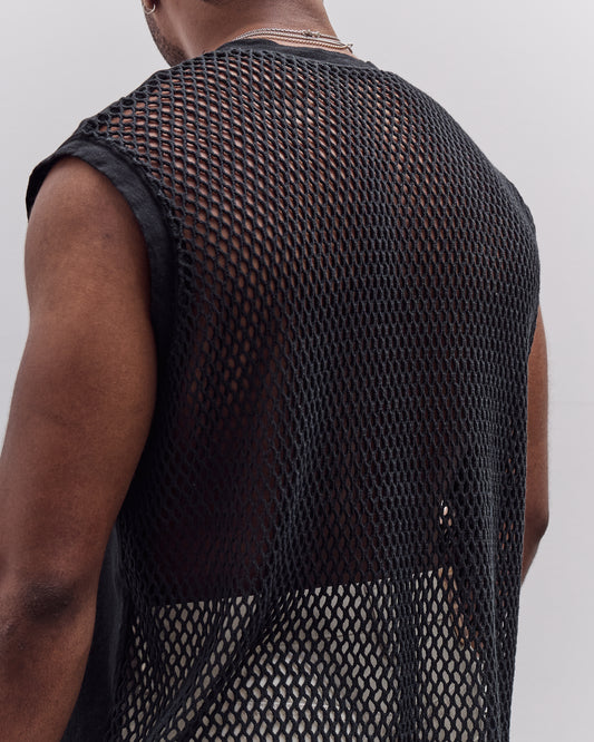 Jersey Katabira Non-Sleeve Big-T (Farmy), Black