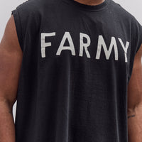 Jersey Katabira Non-Sleeve Big-T (Farmy), Black
