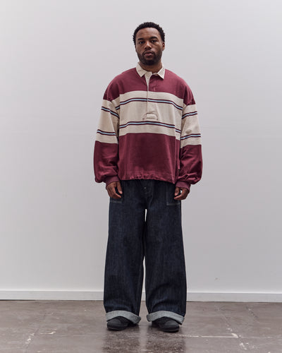 Kapital Panel Stripe Jersey Big Rugby, Burgundy