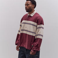 Kapital Panel Stripe Jersey Big Rugby, Burgundy