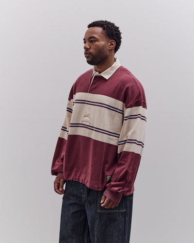 Kapital Panel Stripe Jersey Big Rugby, Burgundy