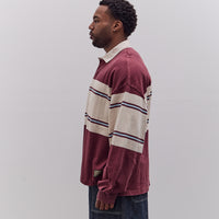 Kapital Panel Stripe Jersey Big Rugby, Burgundy