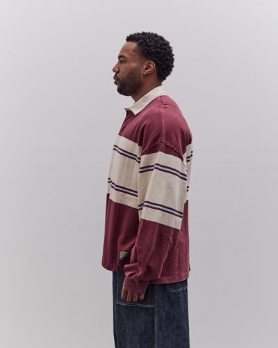 Kapital Panel Stripe Jersey Big Rugby, Burgundy