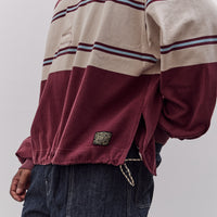 Kapital Panel Stripe Jersey Big Rugby, Burgundy