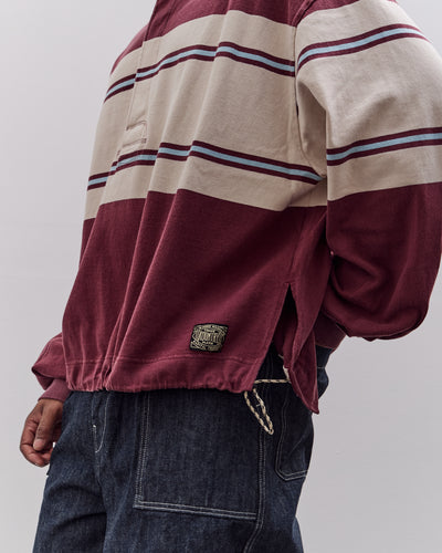 Kapital Panel Stripe Jersey Big Rugby, Burgundy