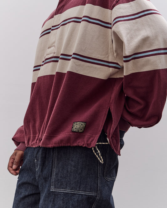 Kapital Panel Stripe Jersey Big Rugby, Burgundy