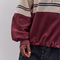 Kapital Panel Stripe Jersey Big Rugby, Burgundy