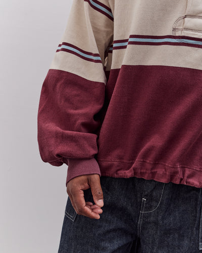 Kapital Panel Stripe Jersey Big Rugby, Burgundy