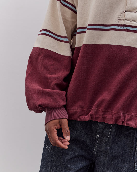 Kapital Panel Stripe Jersey Big Rugby, Burgundy