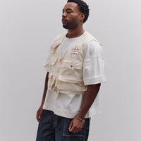 Kapital Poplin Fishing Vest, Ecru