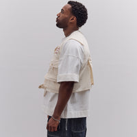 Kapital Poplin Fishing Vest, Ecru