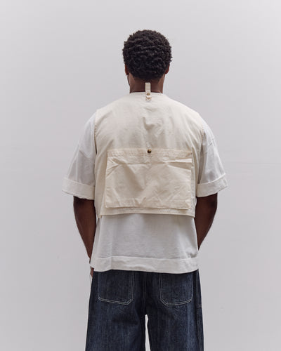 Kapital Poplin Fishing Vest, Ecru