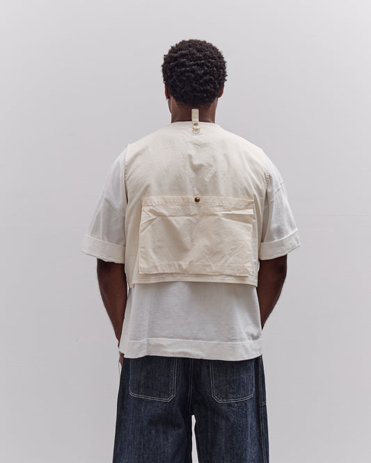 Kapital Poplin Fishing Vest, Ecru